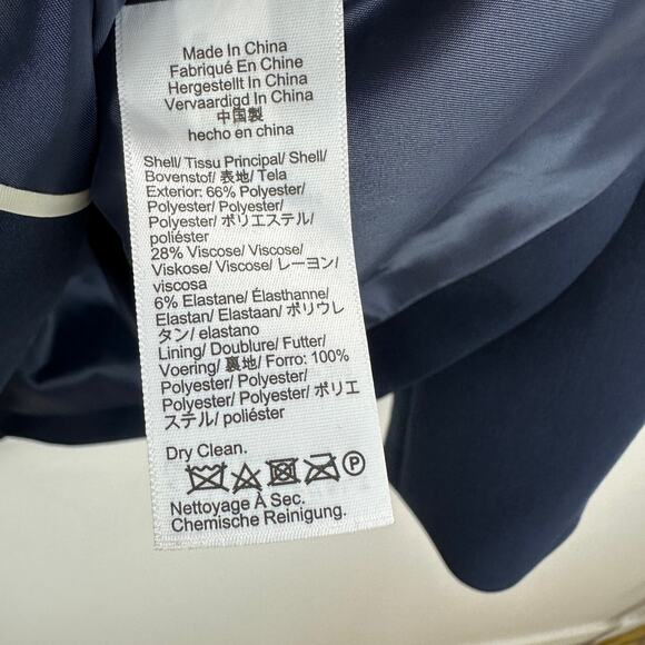 J.Crew Double Breasted Blazer Jacket Four Season Stretch Womens Navy US 20 NWT - Picture 10 of 16